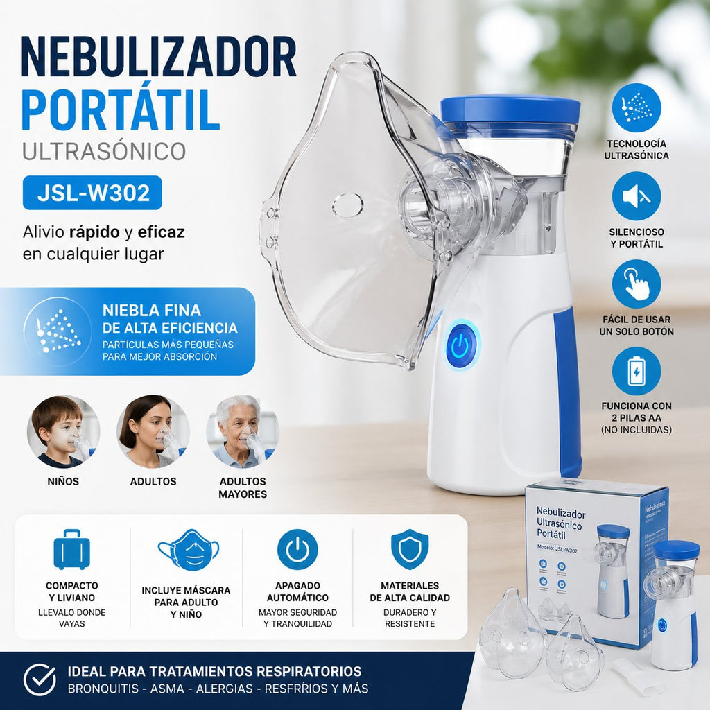 NEBULIZADOR PORTATIL ULTRASONICO JSL-W302