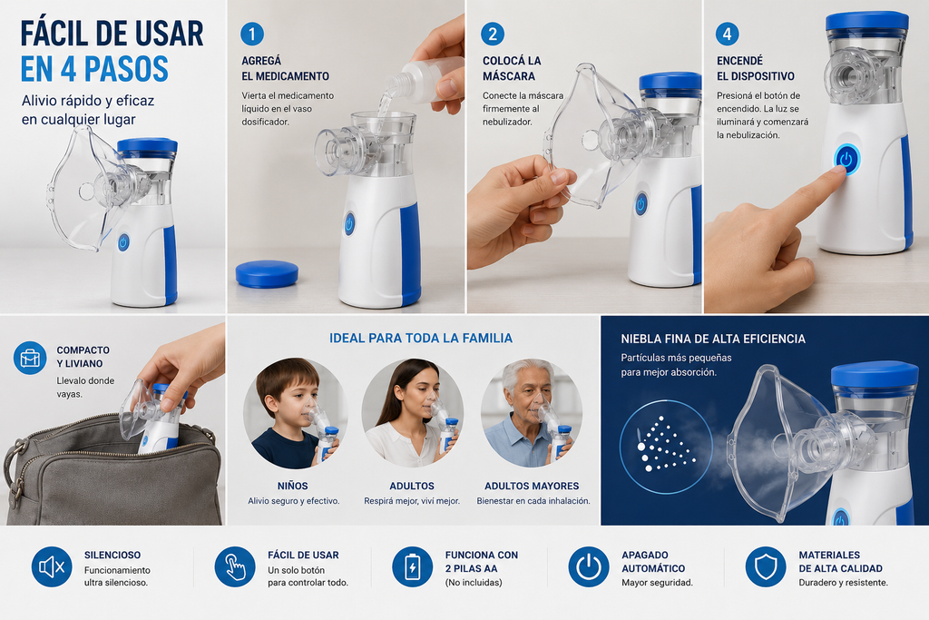 NEBULIZADOR PORTATIL ULTRASONICO JSL-W302